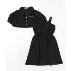 アンサンブル  PINKHUNT クロップド丈シャツ2点セットワンピース 8120K キッズ 子供服 女の子