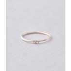 指輪 リング K10YG レイヤー ダイヤモンド リング レディース