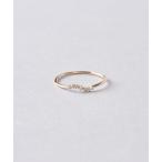 指輪 リング K10YG レイヤー ダイヤモンド リング レディース