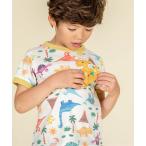 tシャツ 恐竜切り絵総柄Tシャツ キッズ 子供服 男の子