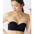 ブラジャー 「オフショルにあわせて」ストラップレスハーフカップブラ(ストラップ取り外し可) シグネチャースムース「B,C,Dカップ」AMST1420
