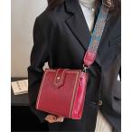 ショルダーバッグ バッグ ワイドベルト　スクエアショルダーバッグ レディース