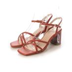 サンダル スクエアトゥストラップサンダル レディース