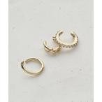 ショッピングイヤーカフ イヤーカフ 「GOLDY」キュービックジルコニア × メタル ノット 3PCS セット イヤーカフ / 2230208 レディース