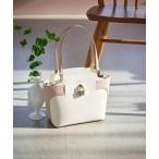 ショッピングサマンサタバサ トートバッグ バイカラースクエアトートバッグ レディース