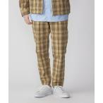 ショッピングチェック パンツ SHIPS:「手洗い可能」ハイパーストレッチ チェック イージーパンツ (セットアップ対応) メンズ
