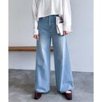 パンツ デニム ジーンズ ロングフレアバギーデニム