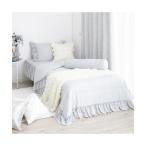 ベッド 寝具 ふわろ 冷感肌掛けふとん フリル シングル グレー
