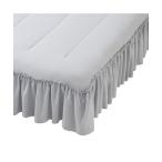 ベッド 寝具 ふわろ 冷感ベッドパッド フリル シングル グレー