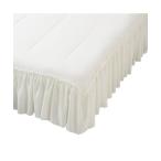 ベッド 寝具 ふわろ 冷感ベッドパッド フリル シングル ホワイト