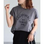 tシャツ ロゴ刺繍フレンチTシャツ レディース
