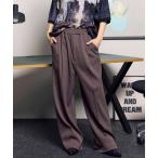 パンツ 「UNISEX」Omega Rib Pin Tuck Wide Pants/オメガリブピンタックワイドパンツ「MAISON SPECIAL/メ