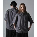 シャツ ブラウス 【CLEL】Ring Snap Loose Short Sleeve Shirt/リングスナップルーズ半袖シャツ