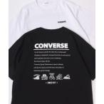 ショッピングconverse tシャツ Tシャツ レディース CONVERSE/コンバース オーバーサイズ オールスター スニーカー バックプリント ロゴ ワンポイント刺繍 半袖T