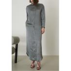シャツワンピース Washer satin shirt OP