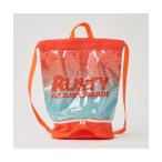 ショッピングプールバッグ スイムグッズ キッズ RUSTY/ラスティ ブランド ロゴ グラデーション 2層式 スイムバッグ プールバッグ