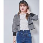 ニット スカラップカットジャガードカーディガン