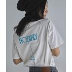 tシャツ エンブロイダリーロゴカラーTee レディース
