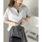 tシャツ 「ms+ ideal」今季のマストアイテム。コットン100％ハーフジッププルオーバー レディース