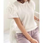 tシャツ デザインフリルスリーブ半袖Tシャツ ブラウス プルオーバー レディース