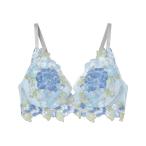 ブラジャー AMPHI「グラマリッチボリュームUPタイプ」花束×エンブロイダリーレース ブラジャー B-Ccup