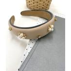 カチューシャ パールモチーフワイドカチューシャ