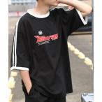 tシャツ 「ZIP FIVE」 アソート ロゴ ビッグシルエット リンガー 半袖 Tシャツ メンズ レディース