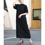 ワンピース 「汗が染みないロングワンピ」 汗しみない TEEワンピース 汗染み防止