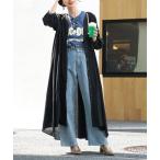 シャツワンピース ボヘミアンレース ロングガウンワンピース