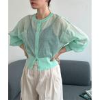 カーディガン 「ハンドウォッシャブル」カラーシアーショートカーディガン レディース