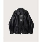 レザージャケット ライダース エコレザークールバックルジャケット/Pocket Cool Leather Jacket「LA POMME petit/