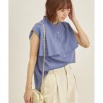 レディース tシャツ Tシャツ 「手洗い可能」ALBINI ケープ デザイン カットソー