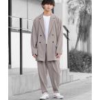  выставить a прозрачный zen стрейч джерси / большой размер двойной tailored jacket широкий конические брюки ( верх и низ в комплекте ) мужской 