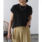 tシャツ 「Fizz/フィズ」 プチハイネックフレンチスリーブTシャツ レディース