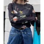tシャツ アソート アブストラクト・レオパード・花柄チュールトップス レディース