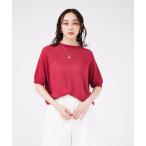 ニット セーター レーヨンリネンクールネックニット レディース