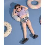 水着 【SWIM】シャーリング花柄セパレート＆キャップセット