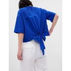 tシャツ Tシャツ タイバック クロップドTシャツ レディース