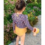 水着 キッズ フラワー柄 ロングスリーブ フリル 水着 セットアップ キッズ 子供 女の子