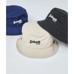 ショッピングschott メンズ 帽子 ハット 「SCHOTT」ロゴツイルバケットハット SC007