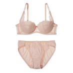 ブラジャー ショーツセット 「バストを優しく引き上げ、丸みのあるデコルテをメイク！」サイドレースブラセット