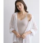 インナーシャツ 肌着 「ラクして美胸メイク」カップ付き リブレース タンクトップ  ブラトップ レディース