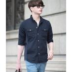 シャツ BRUNET(ブルネット) 接触冷感 ミリタリー 5分袖 シャツ メンズ レディース