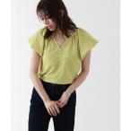 ブラウス シャツ キーネックパフスリーブブラウス レディース