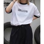 tシャツ 「Kappa」25SS別注 WEB限定 袖ライン / ワンポイント刺繍 / ブランドロゴプリント ビッグシルエット 半袖リンガーTシャツ カ