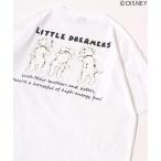 tシャツ Disney/ディズニー 101匹わんちゃん くまのプーさん ワンポイント刺繍 フォト バックプリント カレッジロゴ ビッグシルエット 半袖