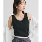 タンクトップ ノースリーブ 前ボタン ヘンリー タンクトップ レディース