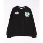 ショッピングFleece トップス メンズ Mitchell＆Ness 　NBA TEAM FIRST SATIN FLEECE CREW　CELTICS BULLS LAKE