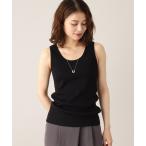 タンクトップ ノースリーブ 「コットン100％／洗える」テレコタンクトップ レディース