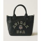 トートバッグ 「直営店限定」バーシティー レザー ミニ トートバッグ/VARSITY LEATHER MINI TOTE BAG/AVX5626 レデ